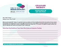 cellular therapy tracking sheets